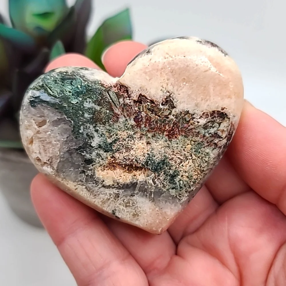 CLEARANCE Pink Amethyst Crystal Heart B